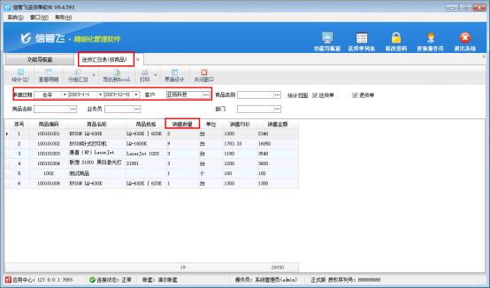送货单软件如何汇总客户的商品销售情况？